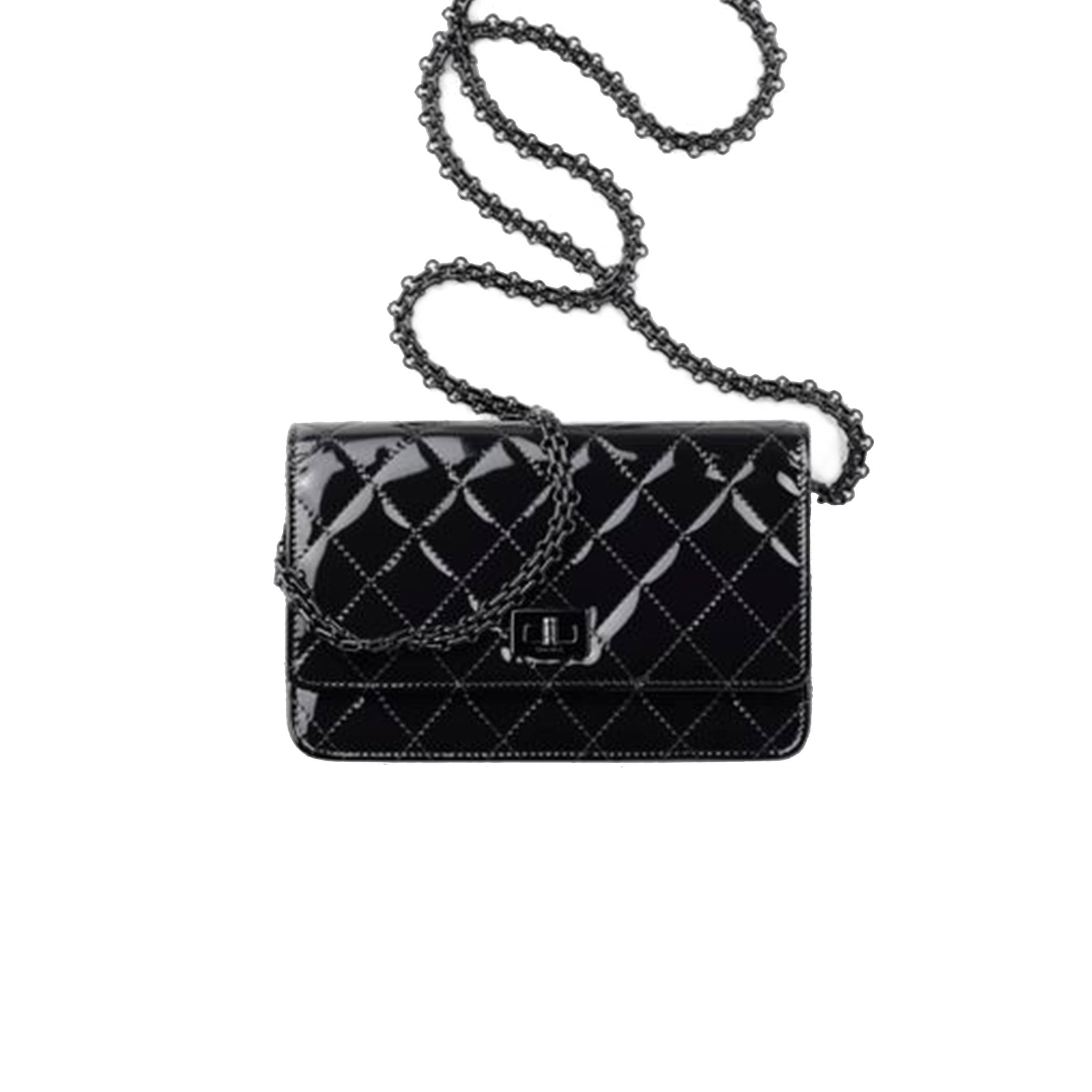 Ch*el 2.55 wallet on chain black phone bag a70328 b02281 94305 (19.2*12.3*3.5cm)